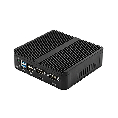 셀러론 J4125 팬없이 작은 PC 2 DB-9 RS232 COM 2 RJ45 LAN 작은 데스크탑 컴퓨터