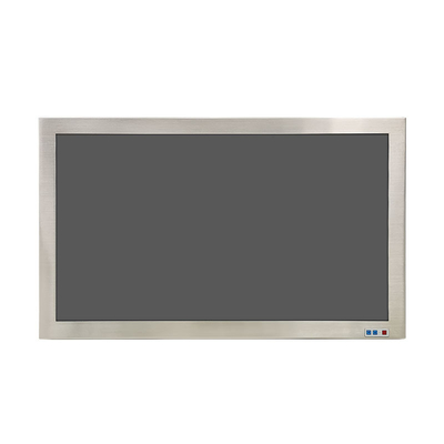 24인치 IP65 산업용 스테인리스 스틸 모니터 1000nits 반등 광학 결합