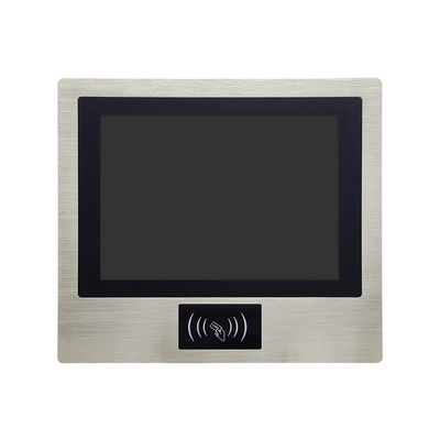좋은 가격 12.1 인치 스테인리스 스틸 케이스 IP65 방수 용량 터치 스크린 1000nits I5-8250U RFID 산업용 PC 온라인