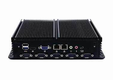 6 USB 산업 끼워넣어진 컴퓨터 내장된 인텔 Baytrial J1900에 의하여 끼워넣어지는 자동화 상자 PC 6 COM
