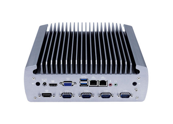20W 듀얼 HDMI VGA 팬없이 데스크탑 미니 pc 인텔 코어 i7 8700T