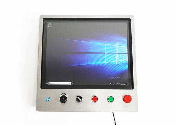 좋은 가격 비상 버튼과 35W 300 cd/m2 7x24 산업 제어 제어판 PC 온라인